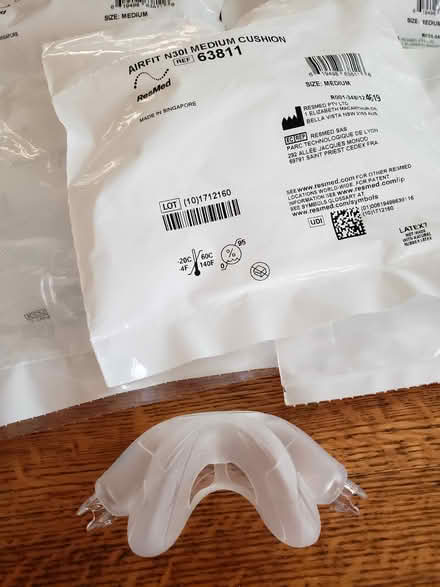 Photo of free 6 new ResMed N30i nasal cushions (Off Jackson b/w Wagner & Zeeb) #2