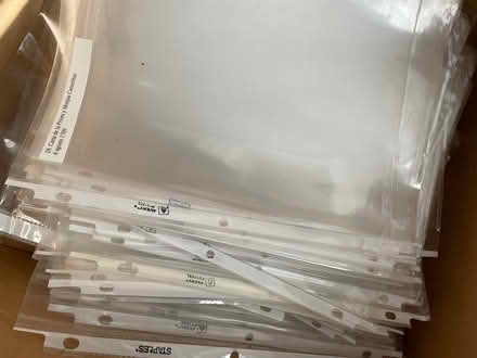 Photo of free 3 ring binders & plastic sleeves (Arlington heights) #3