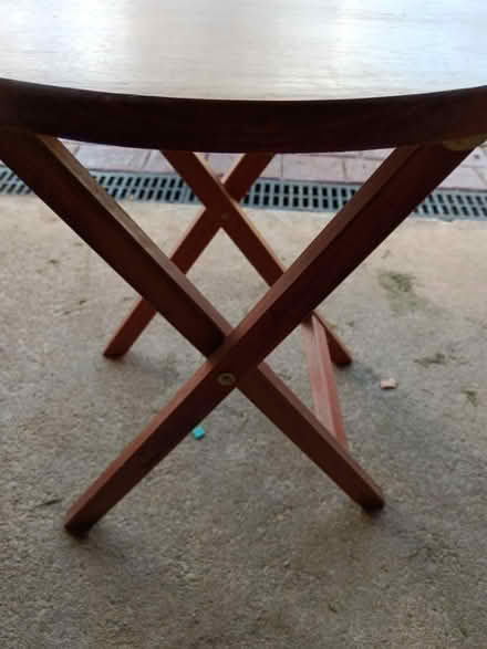 Photo of free Small wooden table folds flat (OX14) #4