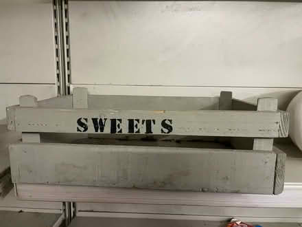 Photo of free Wooden crate light grey (Clee hill) #2