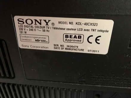 Photo of free Sony Bravia 40” tv (Bulwell NG6) #2