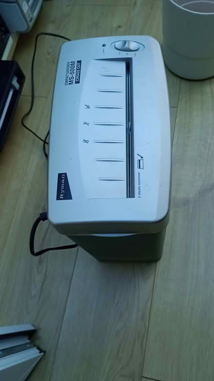 Photo of free Paper Shredder - Rymans Cross-cut (ME10 (Tunstall)) #2