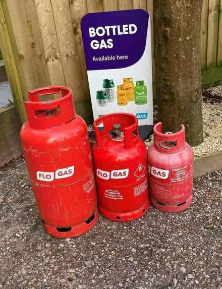 Photo of Empty Flogas cylinder (North Bitchburn DL15) #1