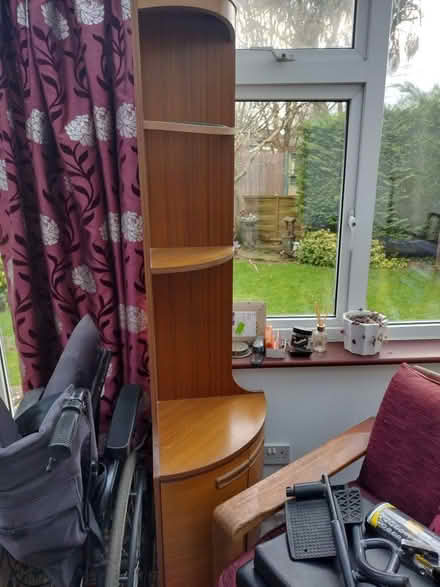 Photo of free Mid century corner display cabinet (Watersplash Farm TW17) #2