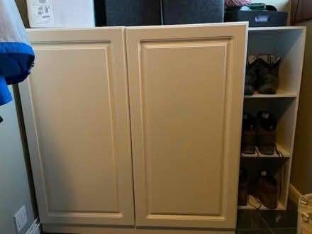 Photo of free Small wardrobe/ cupboard + shelf (Hutton CA11) #1