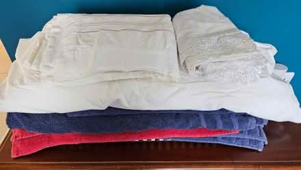 Photo of free Clean towels, double duvet cover, pillow cases (Townsend AL3) #1