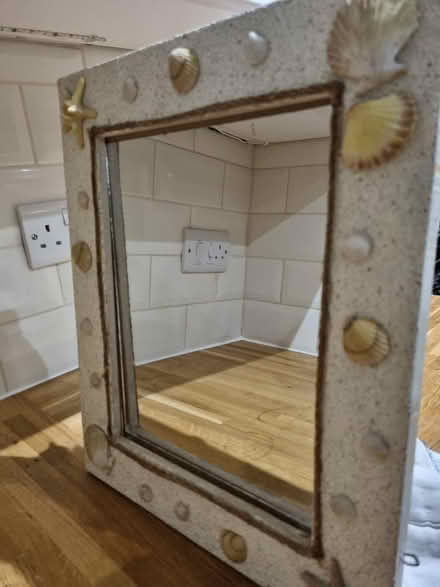 Photo of free Mirror with sea/beach themed decoration (East Blatchington BN25) #1