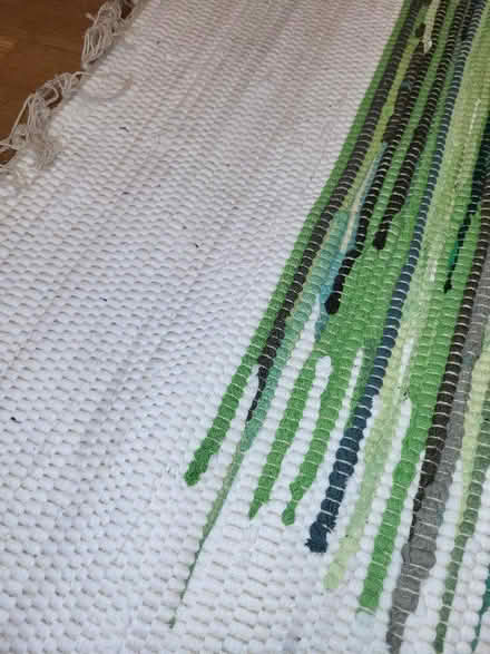 Photo of free Cream & green rug (RH12) #2
