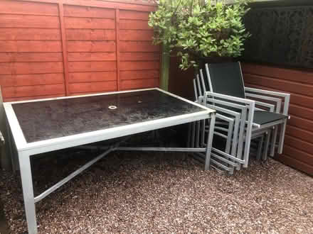 Photo of free Large garden table and 4 chairs (WN7) #2