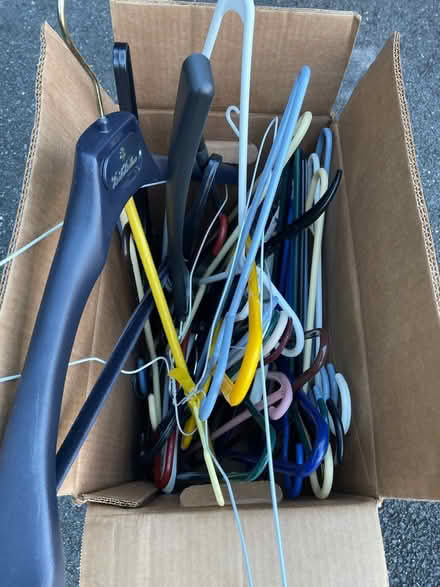 Photo of free Box of plastic hangers (North Reston) #1