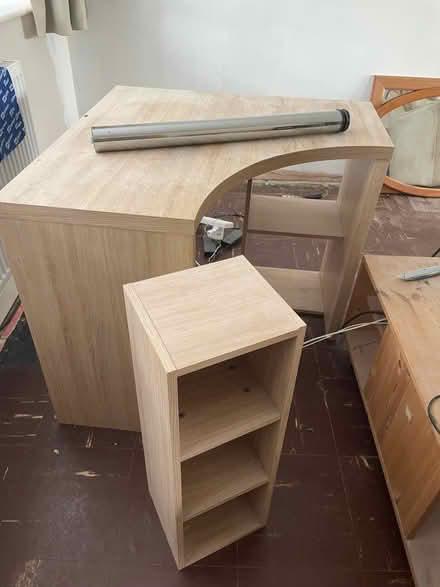 Photo of free Desk and shelving unit (Woolton, Liverpool) #2