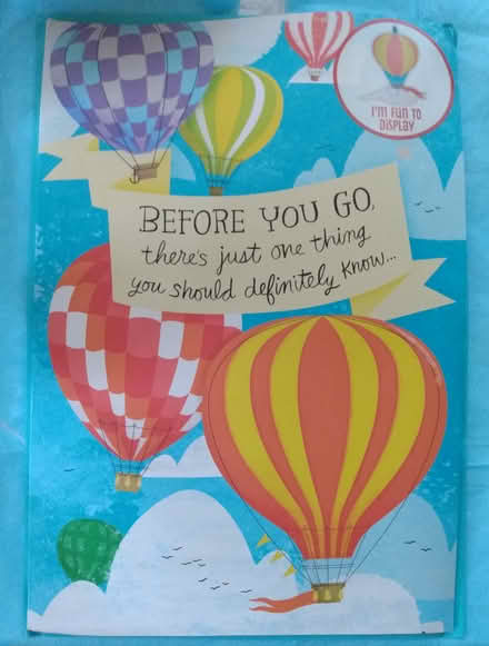 Photo of free Oversized Going Away Pop Open Card (Chestnut Hill, Newton) #2