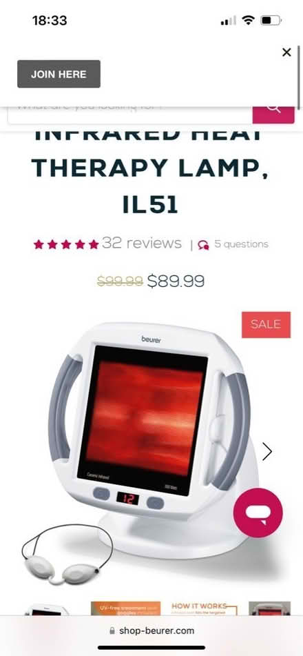Photo of free Beurer Red Light (For skin/muscles) (Columbia Heights) #1