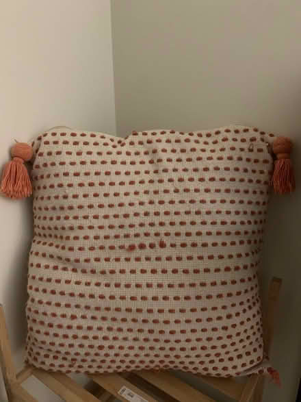 Photo of free Cushion / orange and cream (SE19) #1
