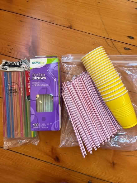 Photo of free Plastic straws and solo cups (Near Shillington) #1