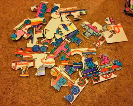 Photo of free Large piece wooden train jigsaw (Tonbridge North TN10) #1