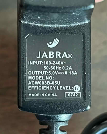 Photo of free JABRA headset AC charger (Pepperell) #2