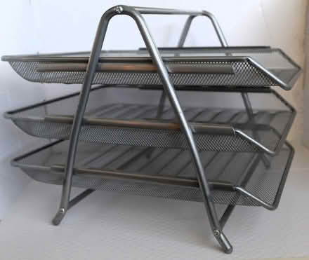Photo of free Metal Desk-Tidy with 3 A4 trays (Weybridge KT13) #1