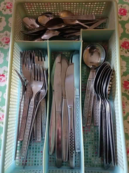 Photo of free Old cutlery in plastic tray (AB25) #1