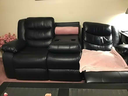 Photo of free Black Leather Reclining Sofa (Northeast Philadelphia) #1