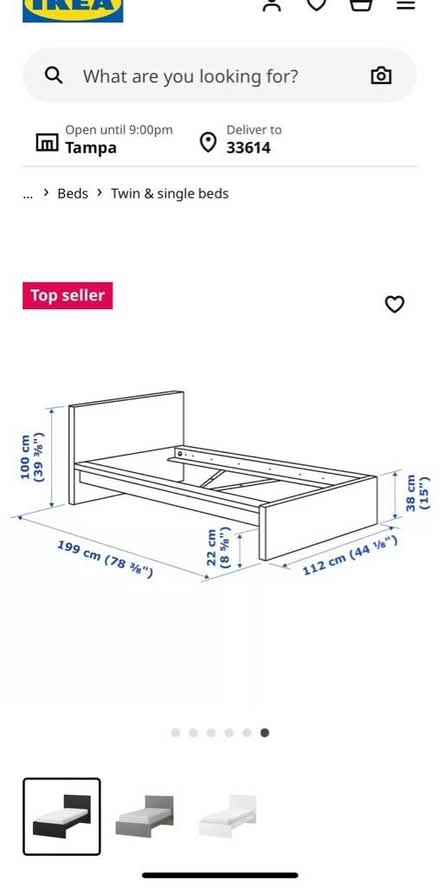 Photo of free Twin IKEA Platform Bed (New Tampa) #3