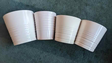 Photo of free 4 white IKEA plant pots (Springfield CM1) #1