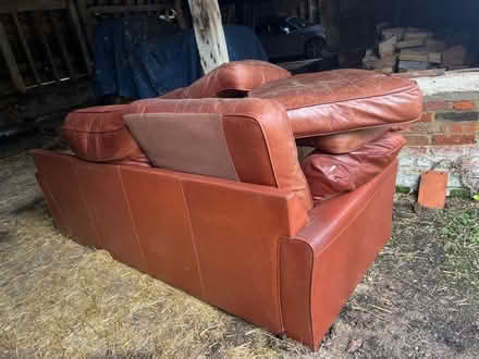 Photo of free 2 leather sofas (Gardeners Green RG40) #3