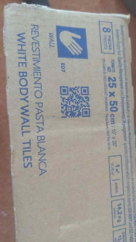 Photo of free 3 pale grey ceramic wall tiles (Fenham NE5) #2