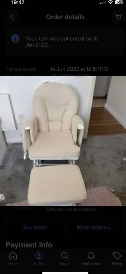 Photo of free white chair an foot stool (Grange Court E10) #1