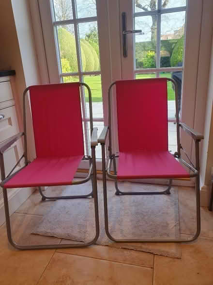 Photo of free Two fold down Canvas Chairs for outdoor use (Welwyn Garden City AL8) #1