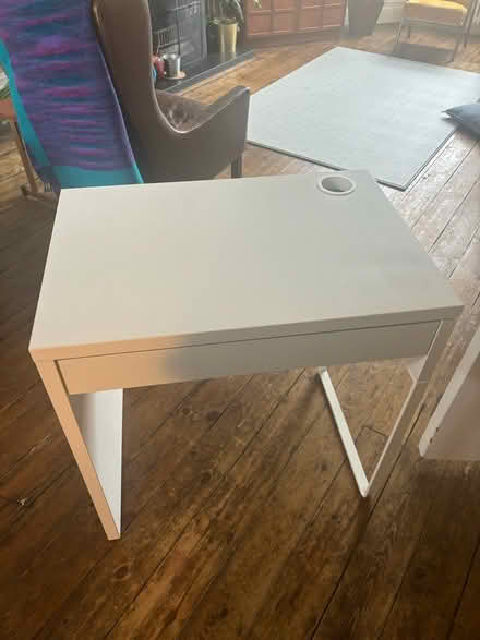 Photo of free Small Ikea white desk (Aldersbrook E12) #2