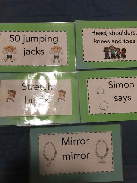 Photo of free 11 Brain Break Cards (Off Oakland Mills Rd. Columbia) #1