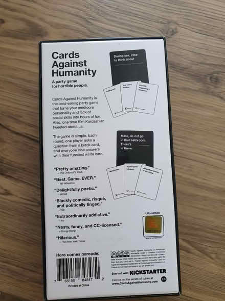 Photo of free Cards against humanity (Walthamstow) #2