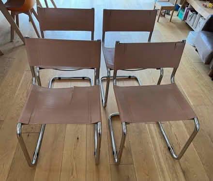 Photo of free 4 leather dining chairs (Radlett WD7) #1