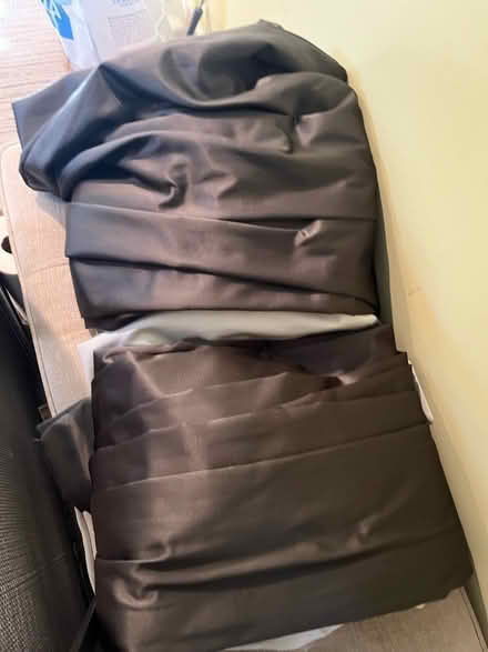 Photo of free 2 black lined curtains (Palisades DC.) #1