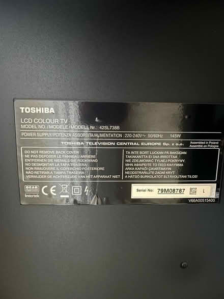 Photo of free 42” TV on stand (WN7) #2