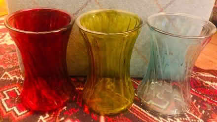 Photo of free 3 Glass Vases,Glass Bowl & Tealight (Rosemount) #1