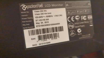 Photo of free Packard Bell Monitor - Works (NW2) #2