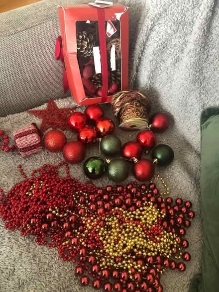 Photo of free Red/green/gold Christmas decorations (Higher Bebington CH63) #1