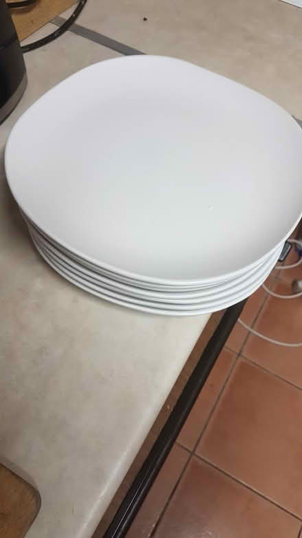 Photo of free 7 white dinner plates (Euxton PR7) #1