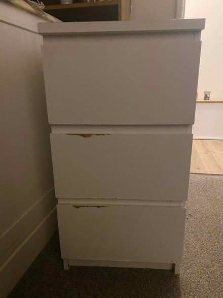 Photo of free White 3 drawer malm (Woodlesford, LS26) #2