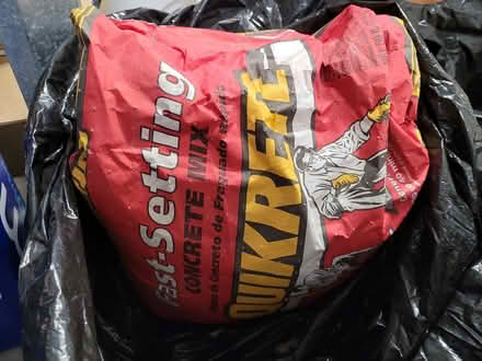 Photo of free Quikrete cement, 33 lb partial bag (Cherry Chase neighborhood) #1