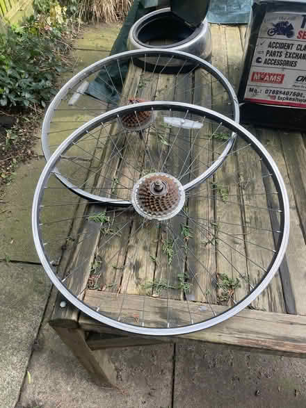 Photo of free Two bent bike wheels (East Finchley) #1