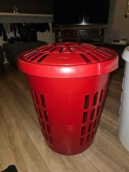 Photo of free Laundry basket (faded red in colour) (Mayfield NE23) #1