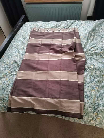 Photo of free Pair of brown/gold curtains (Streatham Hill SW2) #1