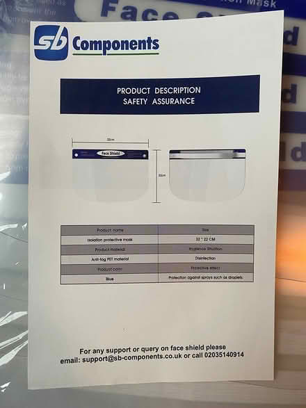 Photo of free 5 x face shields, unused (Archway, N19) #2