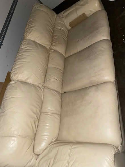 Photo of free Leather sofa (Westham BN24) #2