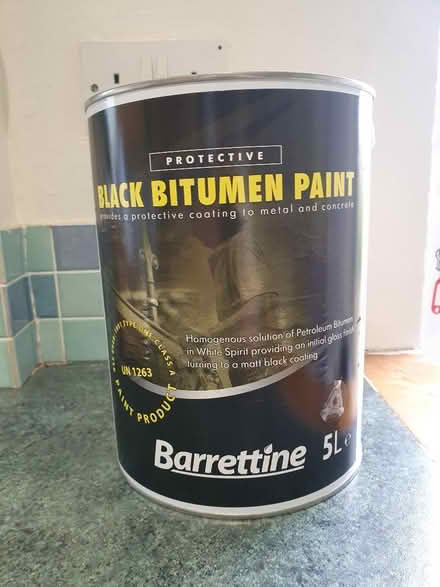 Photo of free Black Bitumen Paint, Barrettine, 5l (Roundwood AL5) #2