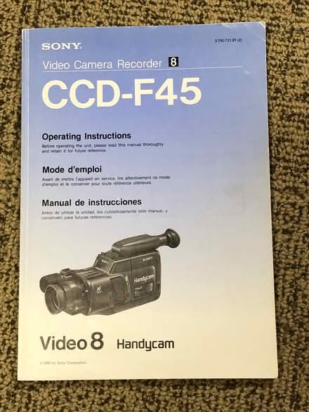 Photo of free Sony Camcorder Owner's Manual (Westmont near Cass & Ogden) #1