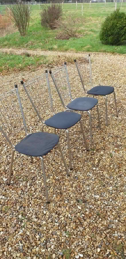 Photo of free Chrome chairs x4 (Petersfield, GU32) #2